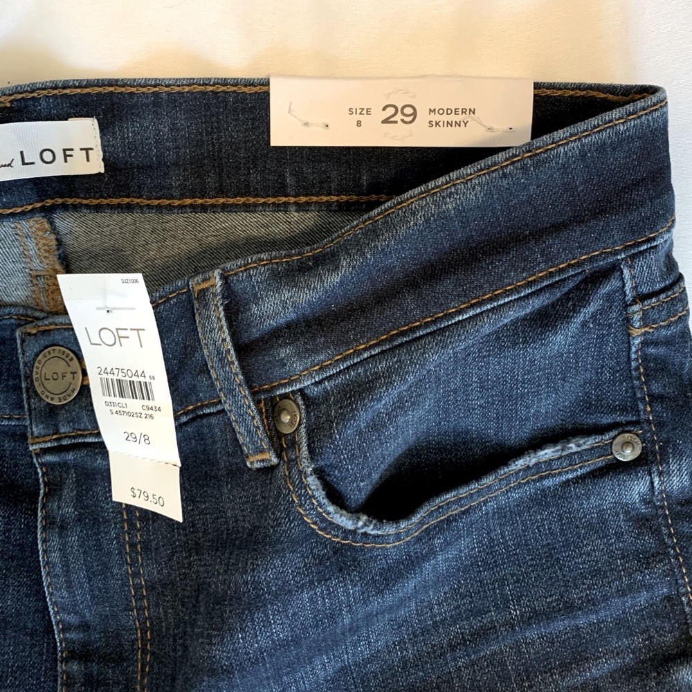 Loft Raw edge denim jeans